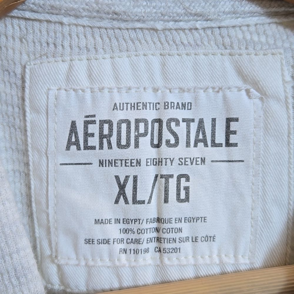 Aeropostale‎ Men's Y2K Thermal Henley Shirt XL Waffle Knit Thick Muscle 2000's - Picture 6 of 15